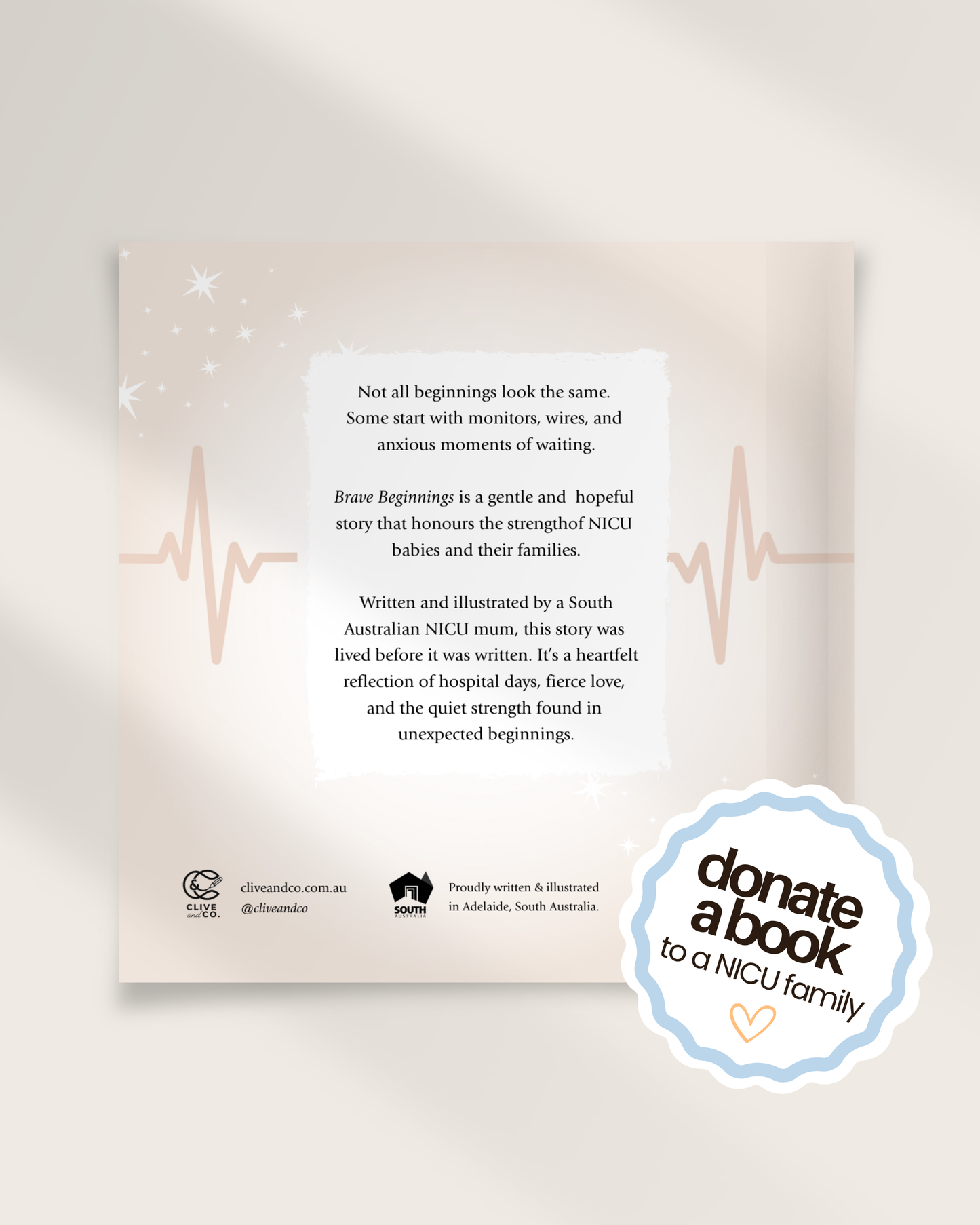 (Donate a Book) Brave Beginnings: NICU Picture Book